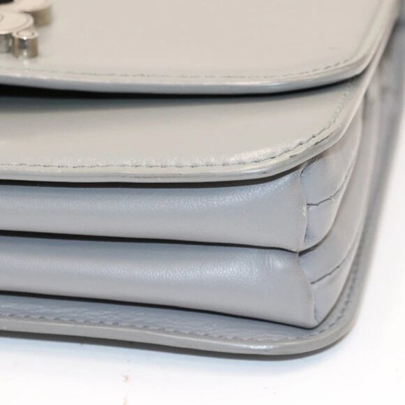 Balenciaga B Small Shiny Leather Handbag - Grey - Picture 8 of 15